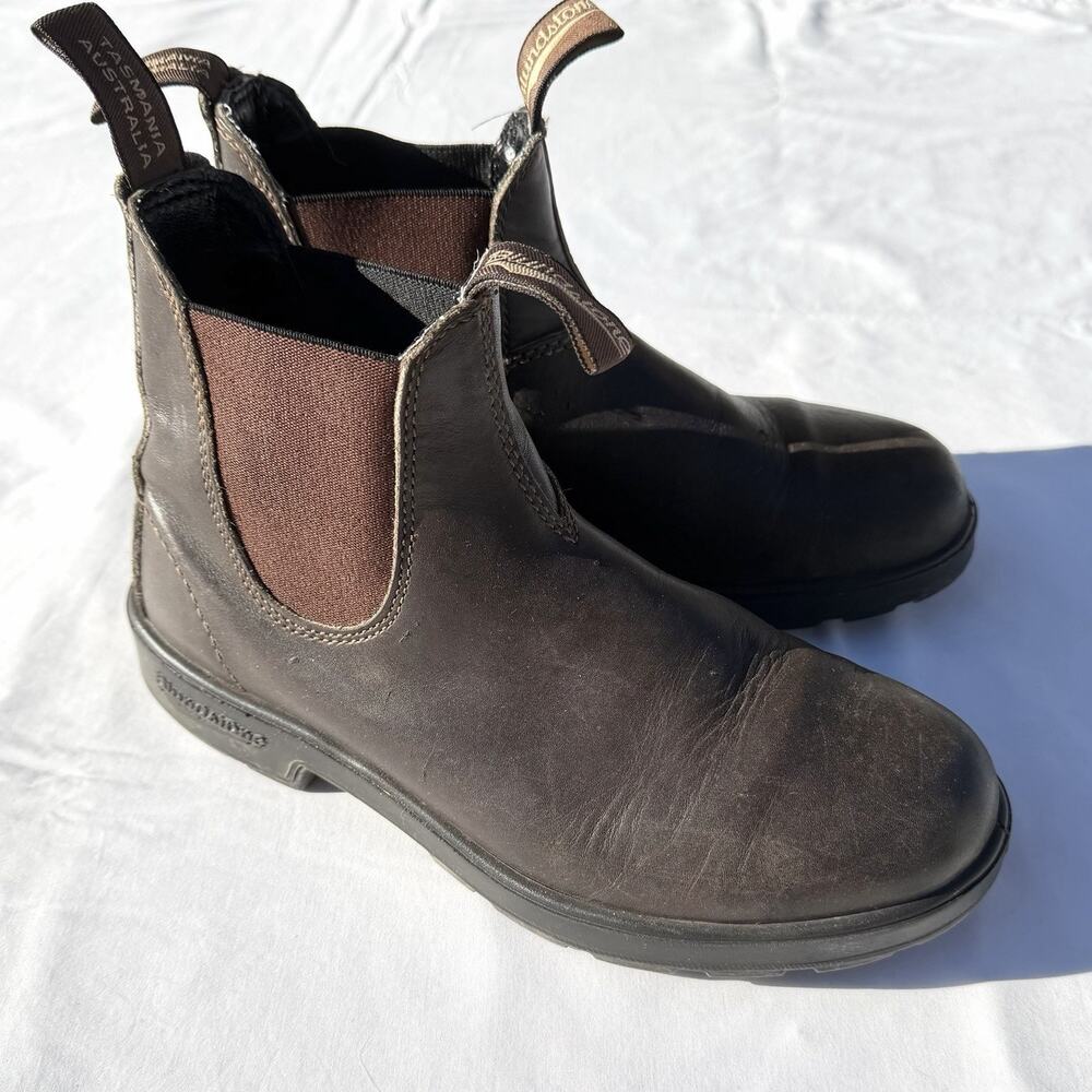 Blundstone 500 Chelsea Boots Men’s 7 Stout Brown Leather Slip On